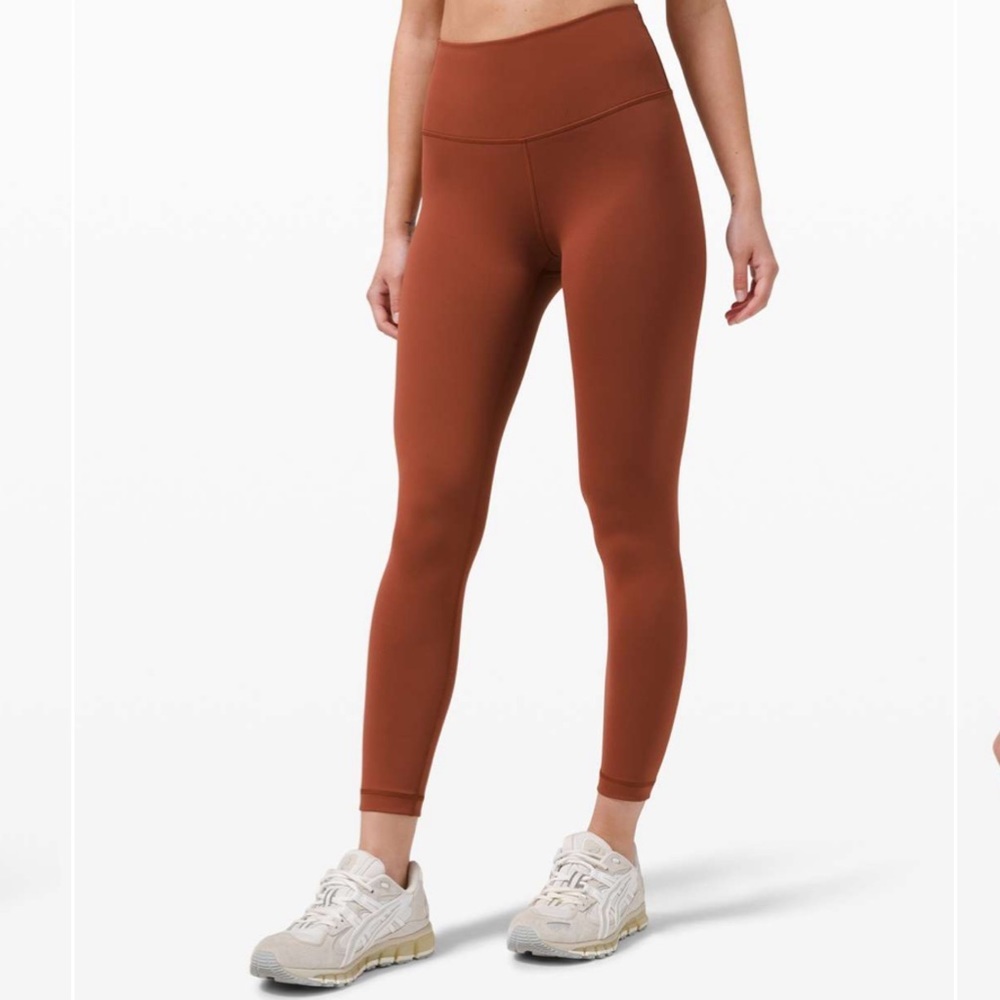 Lululemon Wunder Train High Rise Tight Dark Terracotta Leggings 14 NWT